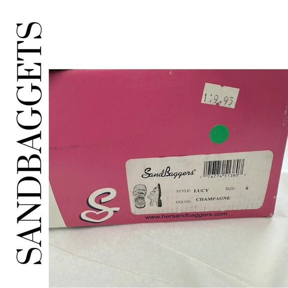 Sandbaggers Lucy Women’s Golf Sandal Color Champagne Velcro Closure Size 8 - Picture 5 of 5